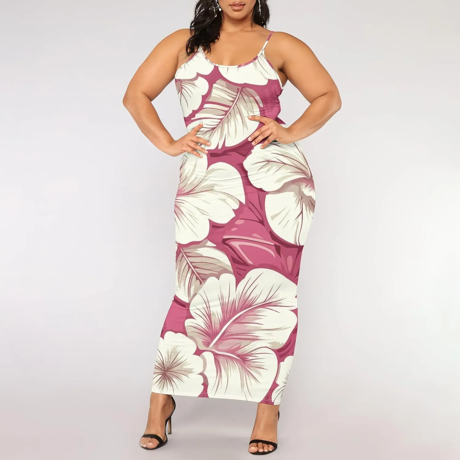 2025 Women Sexy Spaghetti Strap Lang Dress Camisole Sundress Summer Floral Plus Size Dresses Wedding Guests Outfits