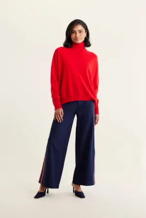 A Polo Bay Cashmere Sweater In Crimson