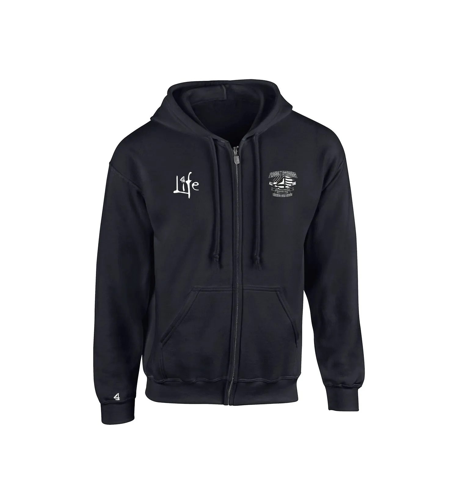 Adult Gray First Responders Line Flag- Full Zip