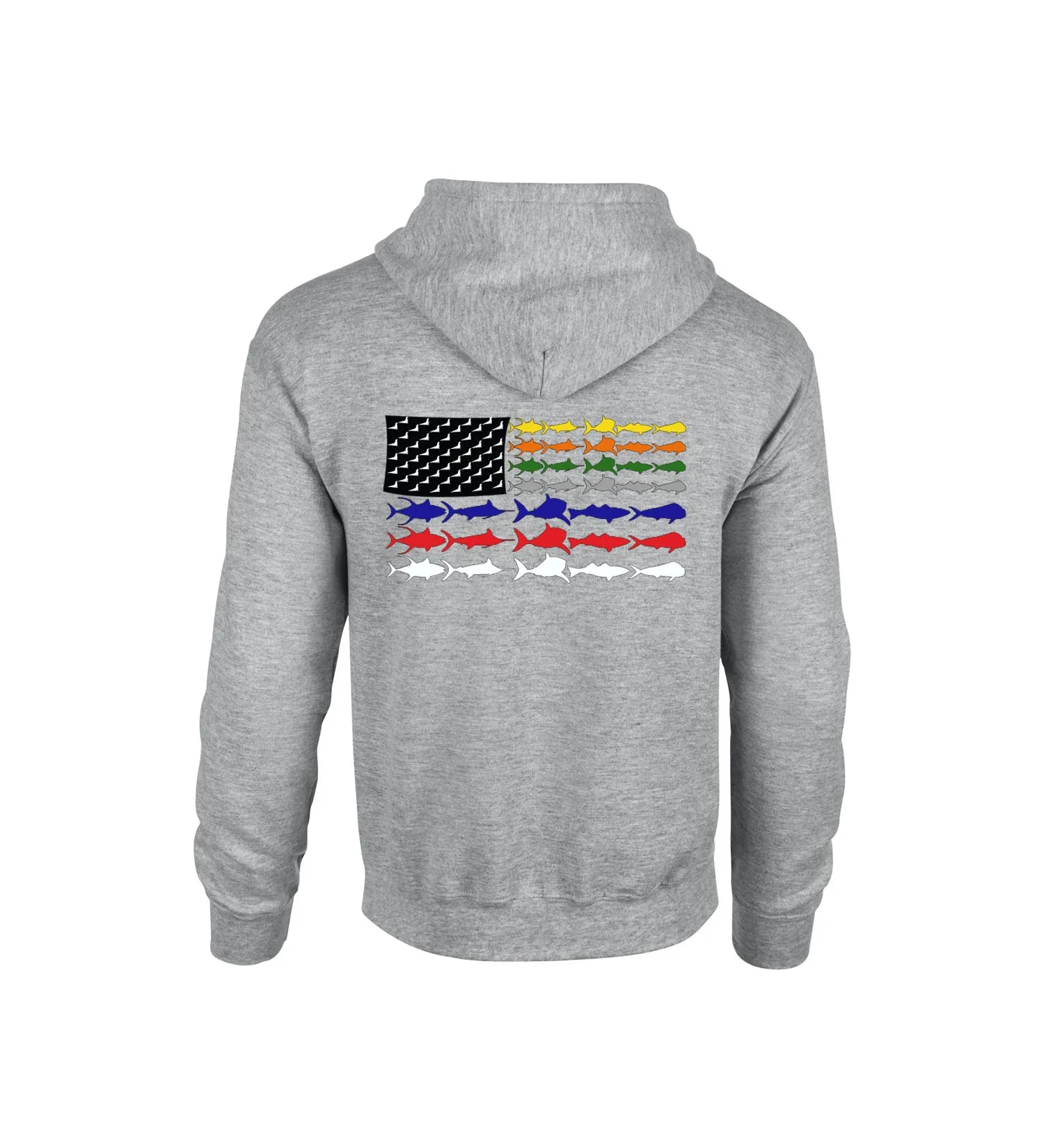 Adult Gray First Responders Line Flag- Full Zip