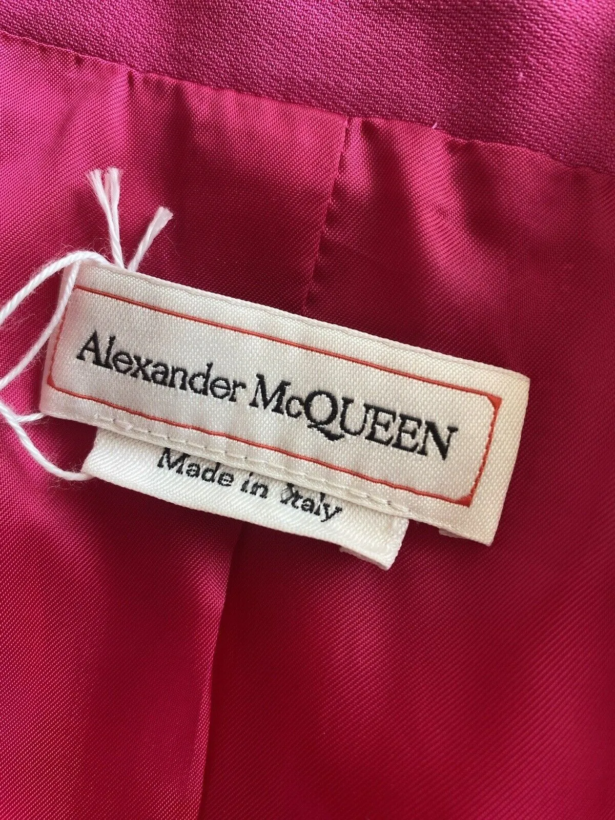 Alexander McQueen pink wool blend blazer size UK12/US8