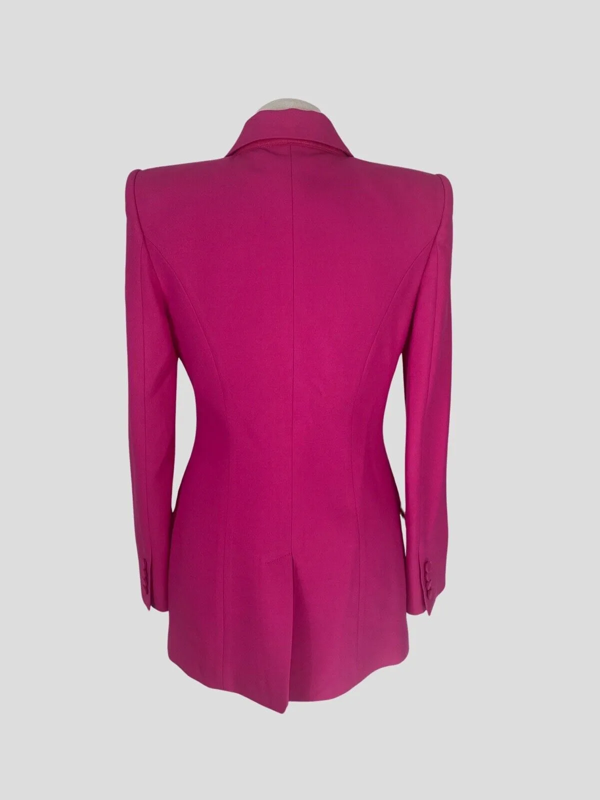 Alexander McQueen pink wool blend blazer size UK12/US8