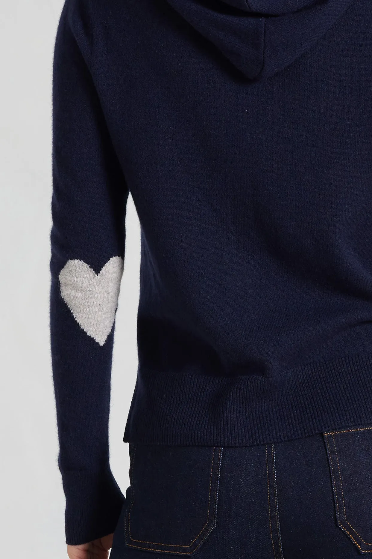 Amber Cashmere Hoodie in Mariner
