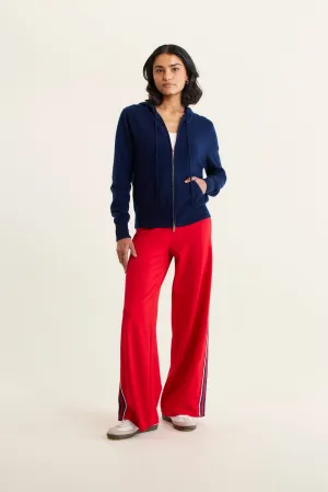 Amber Cashmere Hoodie In Midnight Navy