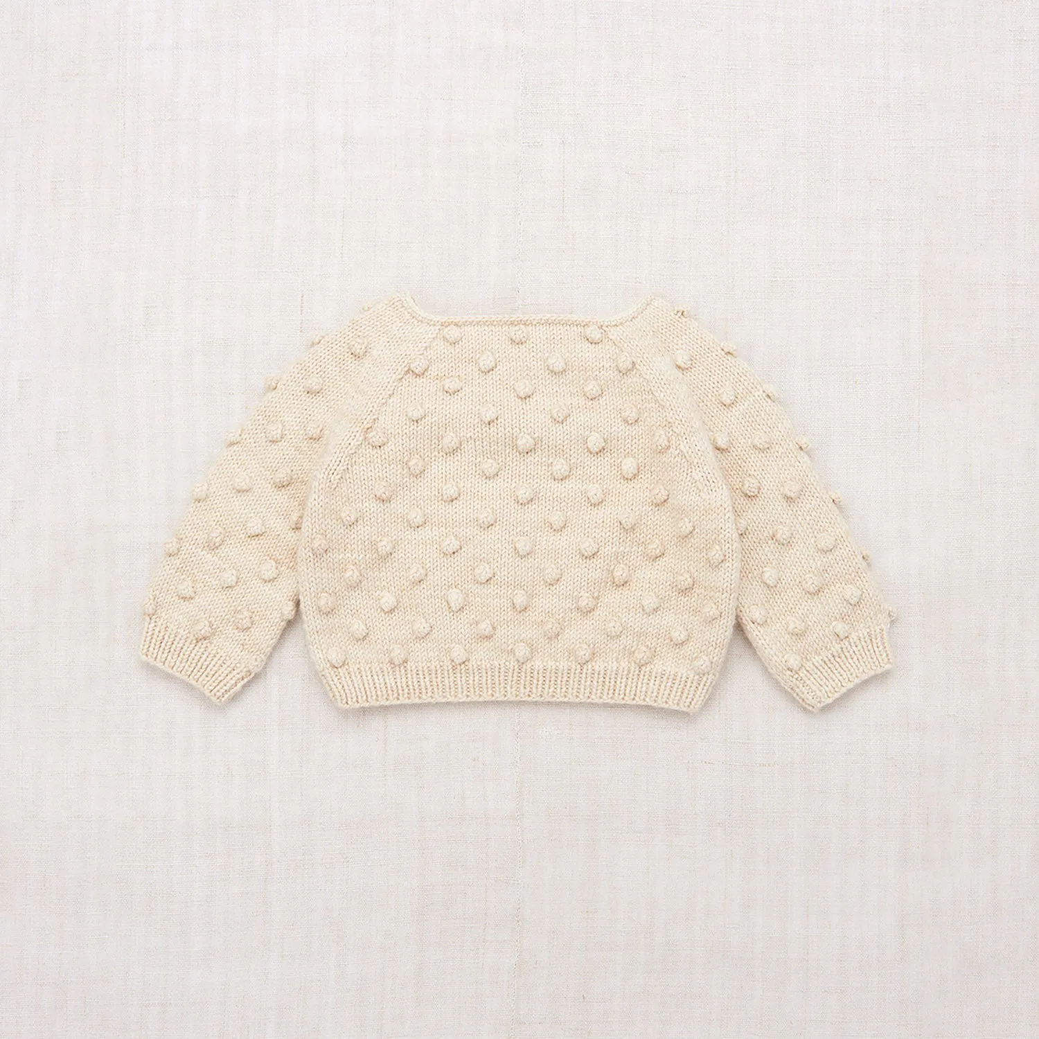 Baby Hand Knit Merino Wool Original Popcorn Sweater - String
