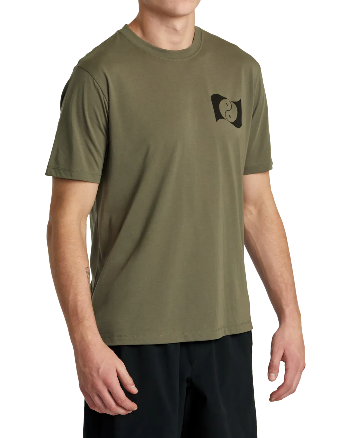 Balance Banner T-Shirt in Olive