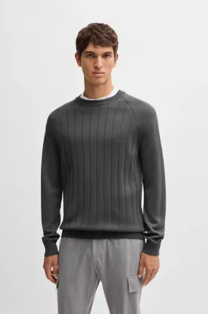Belugo Wool-Blend Regular Fit Sweater with Stripe Knit 50531162