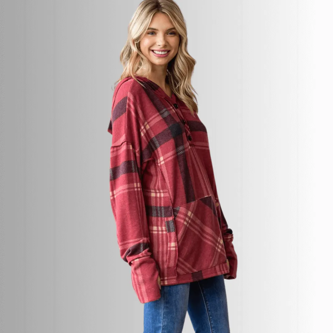 Blake Soft Plaid Hoodie Made in USA