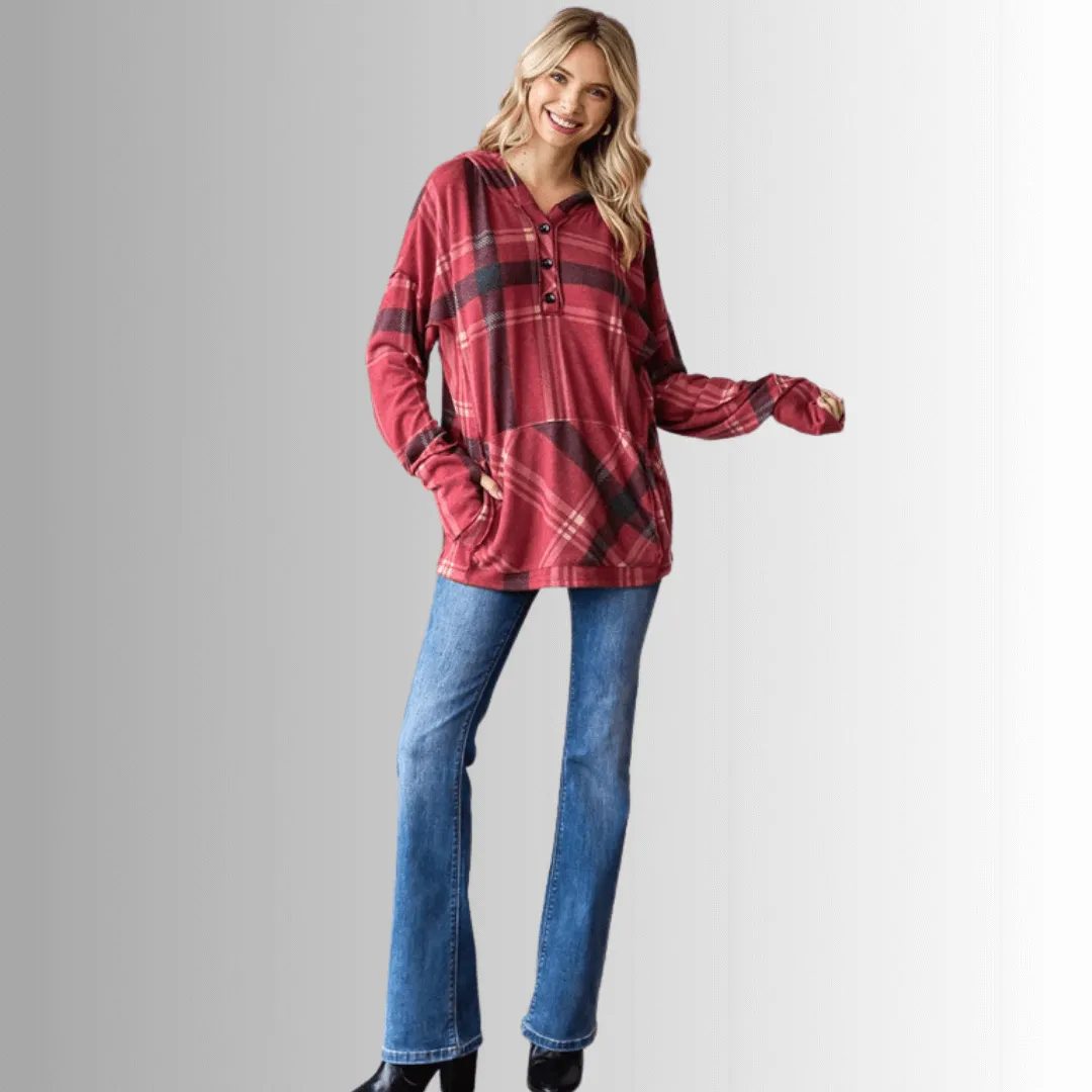 Blake Soft Plaid Hoodie Made in USA