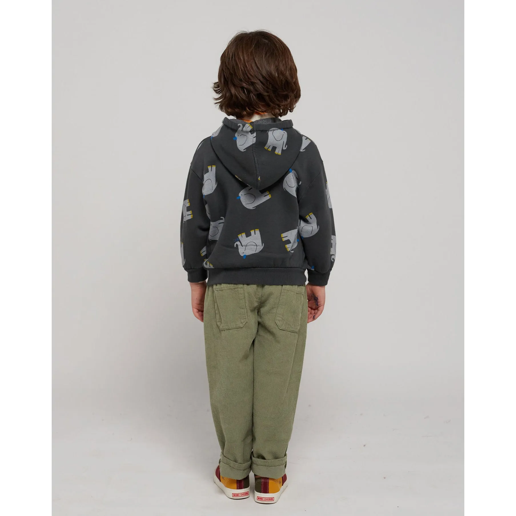 Bobo Choses The Elephant All Over Zipper Hoodies