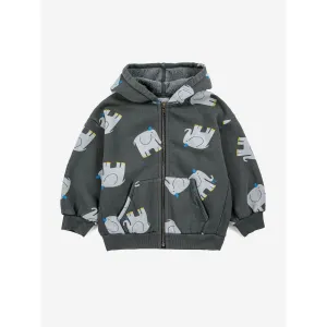 Bobo Choses The Elephant All Over Zipper Hoodies