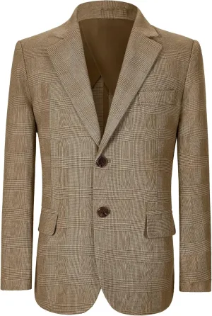 Boys Formal Blazer Jacket Two Button Slim Fit Casual Sport Coat for Kids Tuxedo for Wedding Banquet Prom Size 2-20