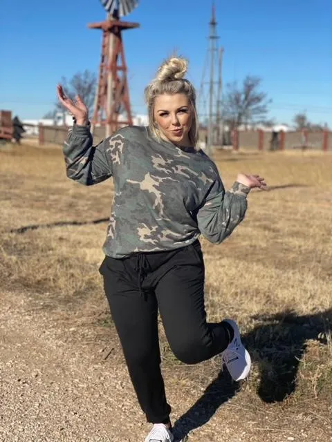 Camo Long-Sleeve Top
