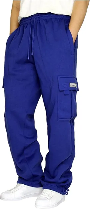 Cargo Pants for Men Baggy Sweatpants Plus Size Drawstring Straight Leg Work Pants with Pockets Jogger Hiking Pants
