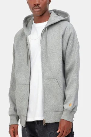 Carhartt WIP Hooded Chase Jacket (Grey Heather/Gold)