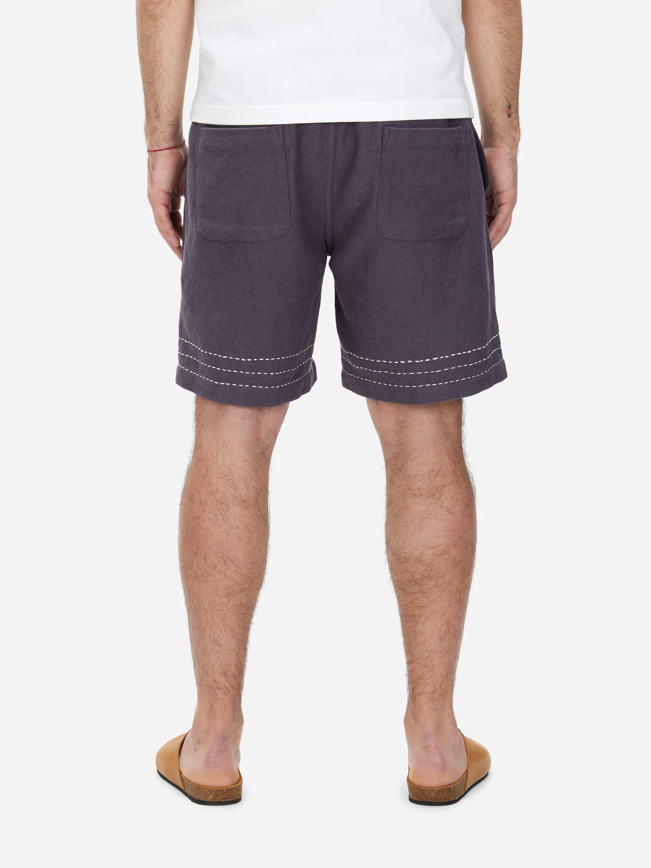 Club Short ~ Plum Hand Stitch