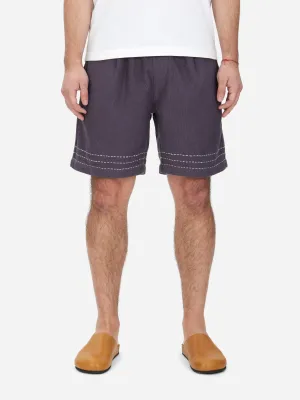 Club Short ~ Plum Hand Stitch