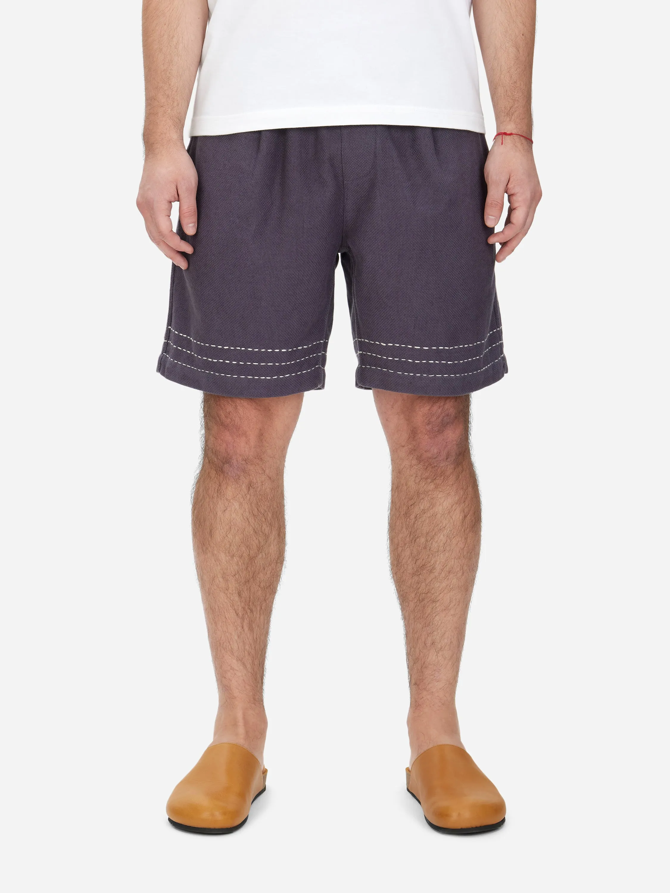 Club Short ~ Plum Hand Stitch