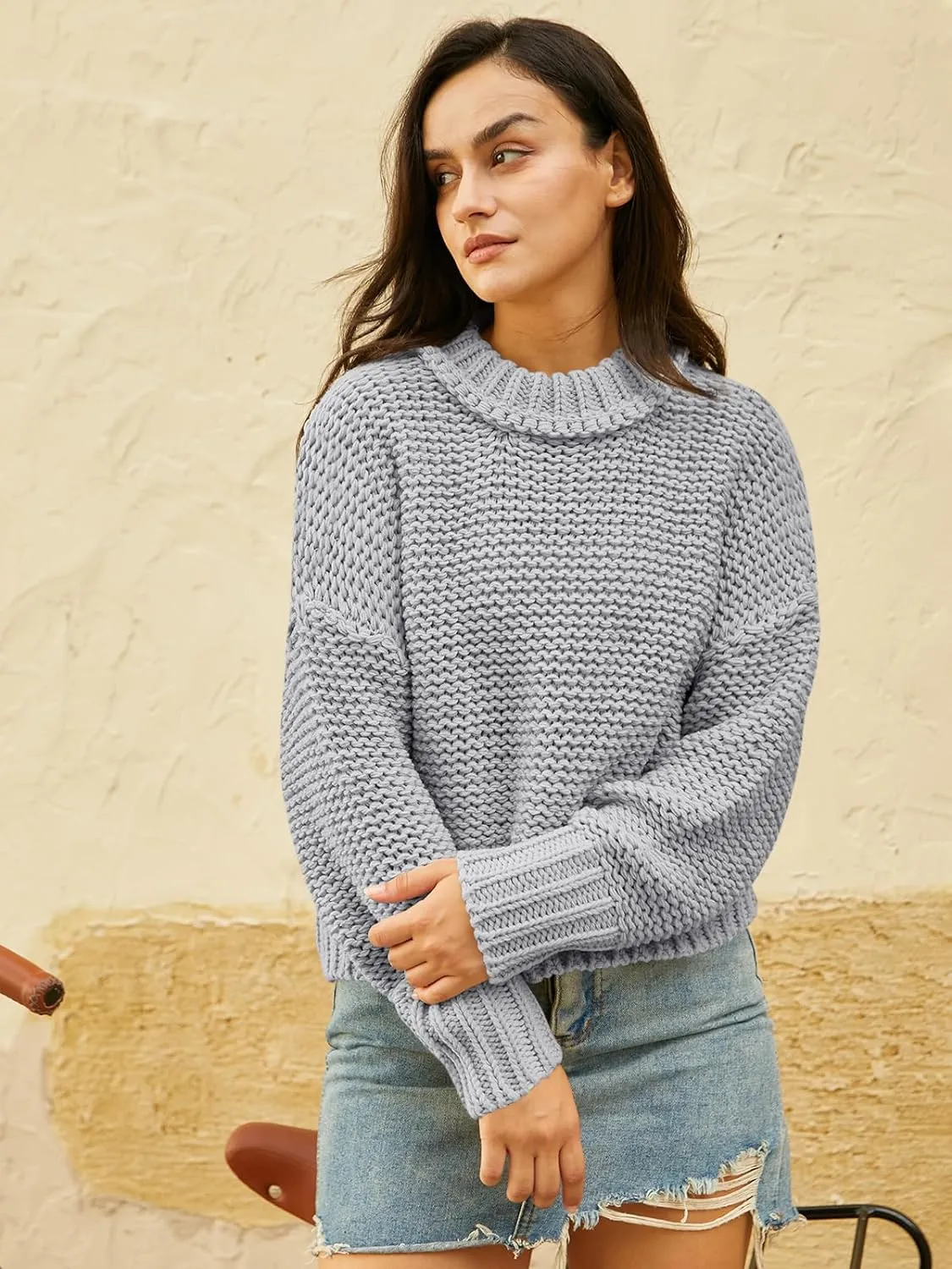 Crewneck Chunky Knit Sweater