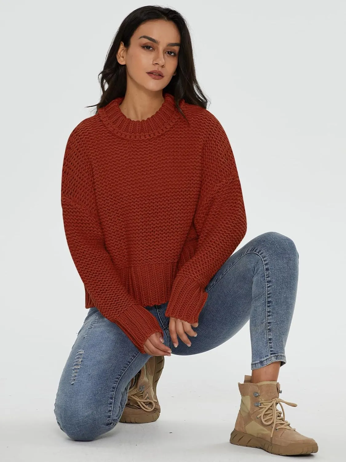 Crewneck Chunky Knit Sweater