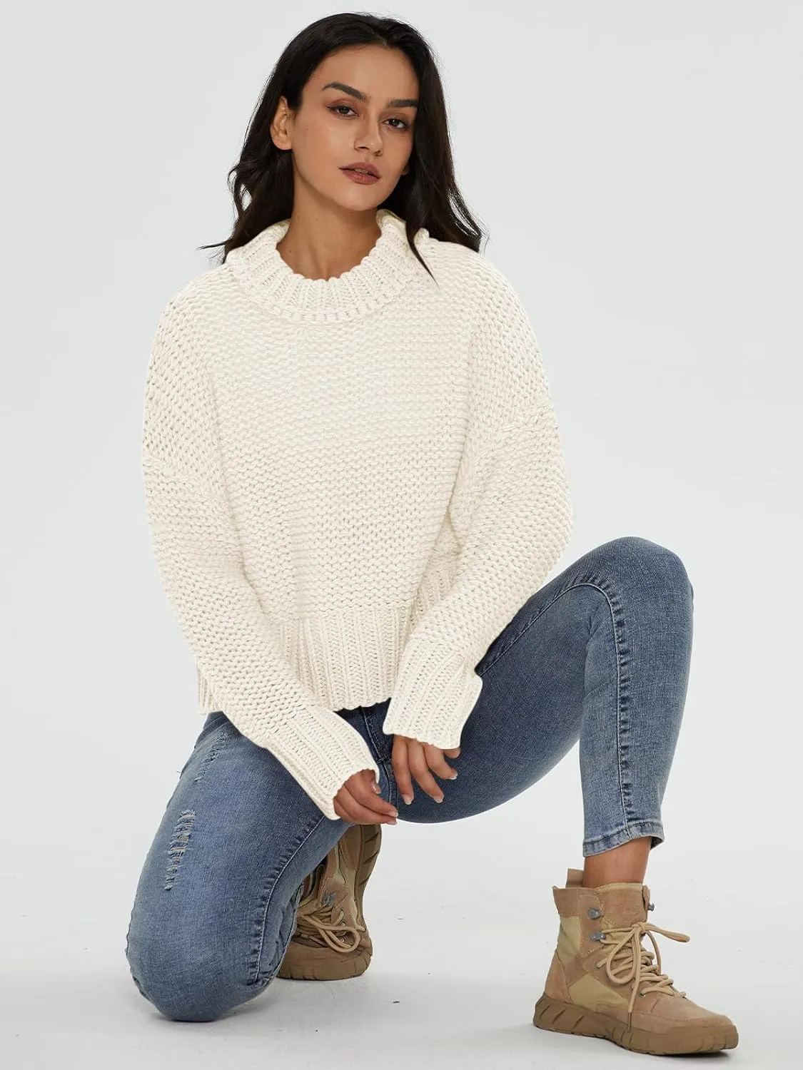 Crewneck Chunky Knit Sweater
