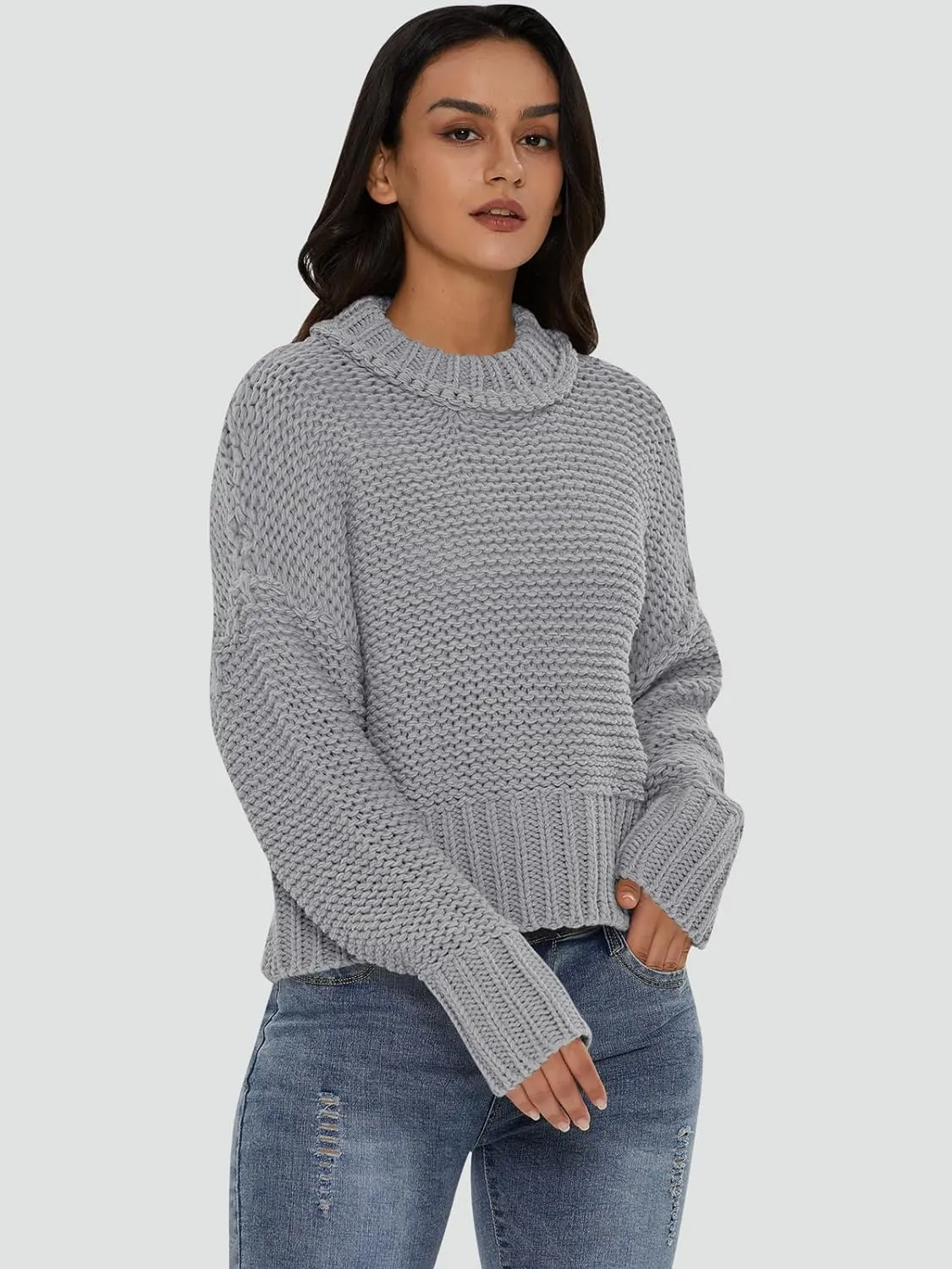Crewneck Chunky Knit Sweater