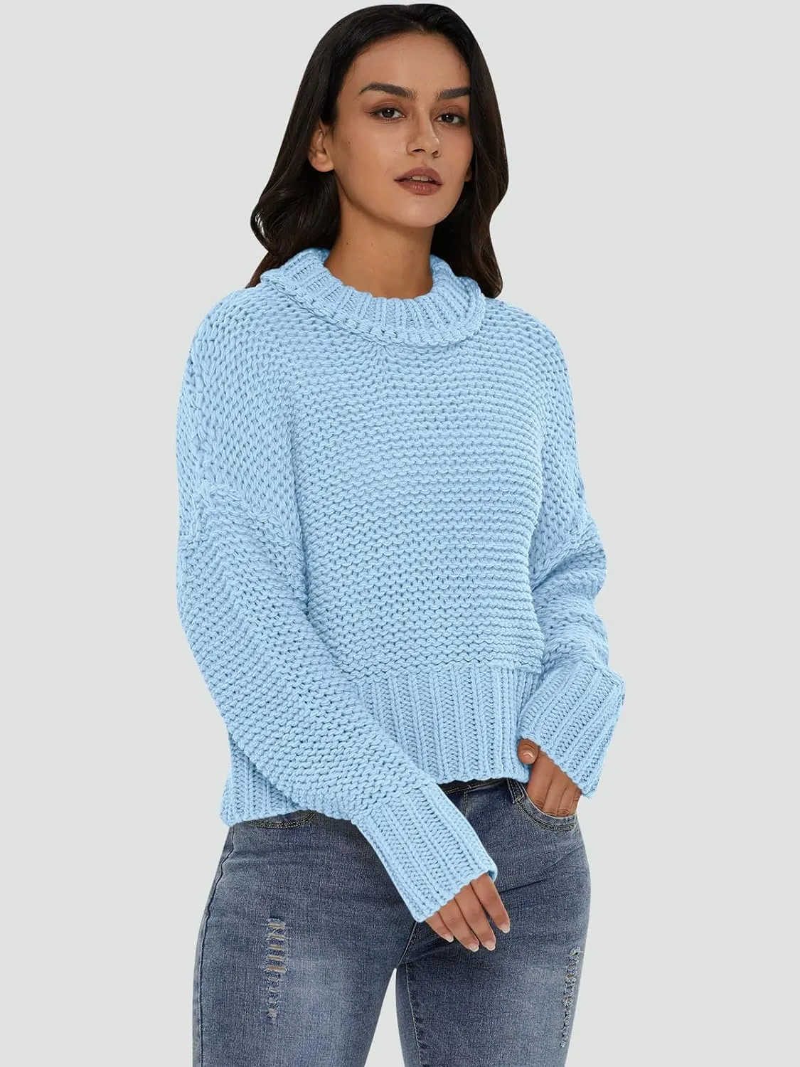 Crewneck Chunky Knit Sweater