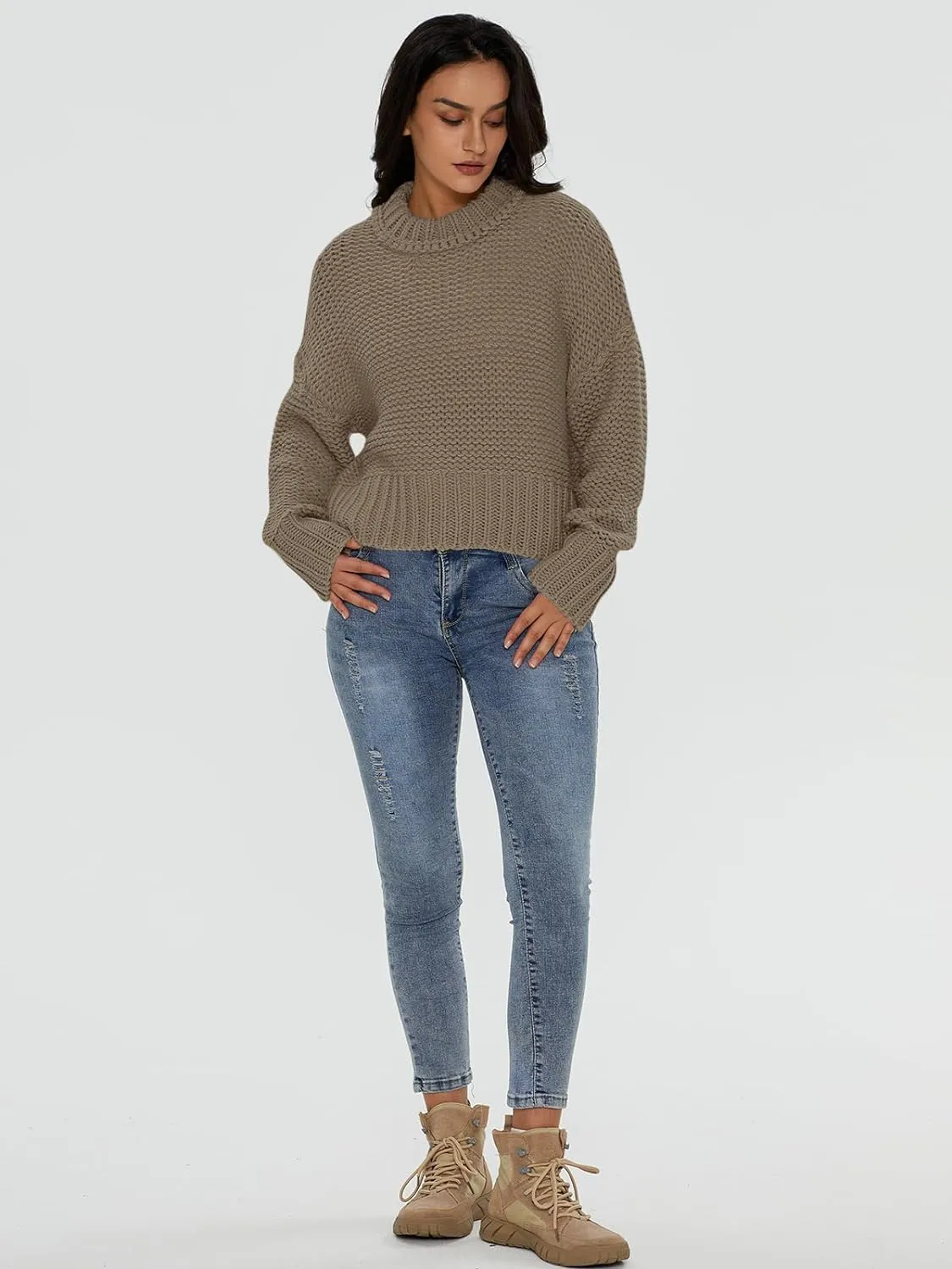 Crewneck Chunky Knit Sweater