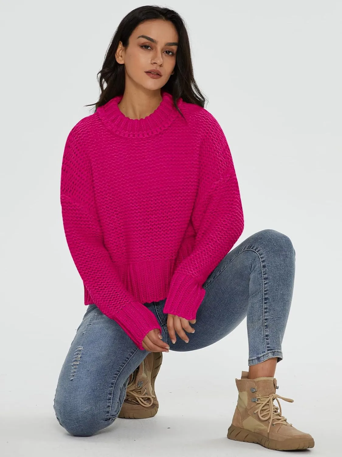 Crewneck Chunky Knit Sweater