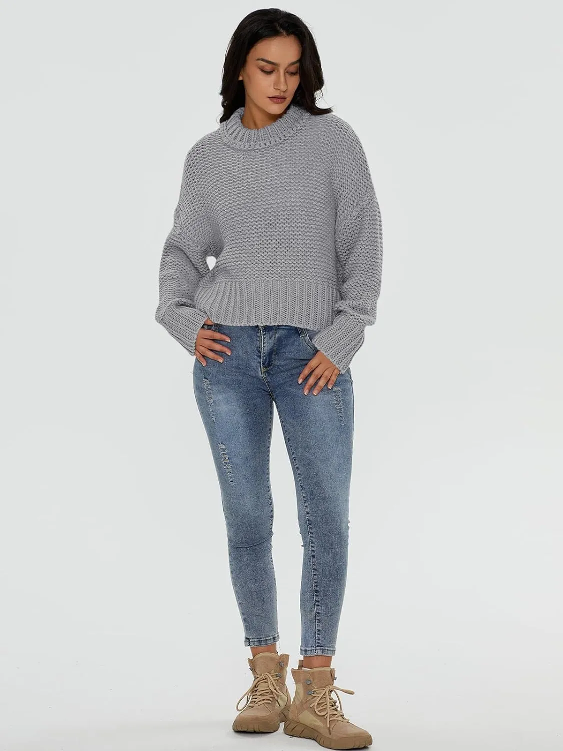 Crewneck Chunky Knit Sweater