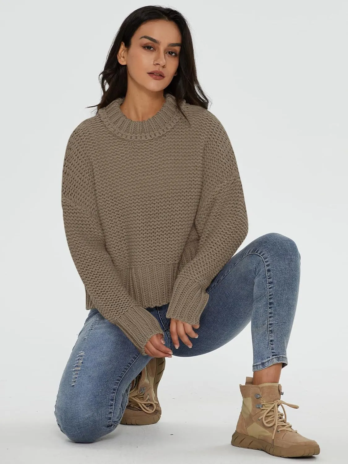Crewneck Chunky Knit Sweater