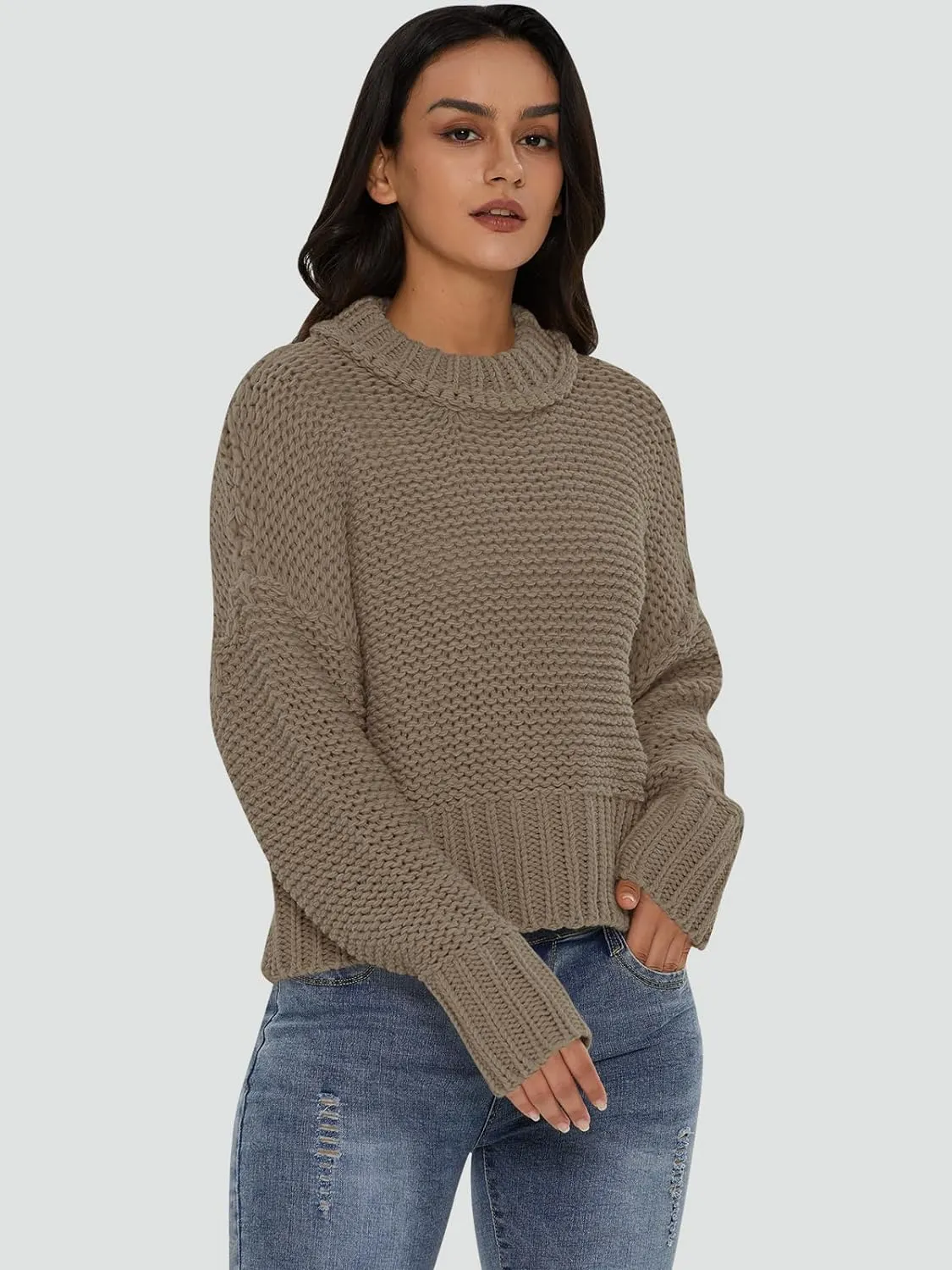 Crewneck Chunky Knit Sweater