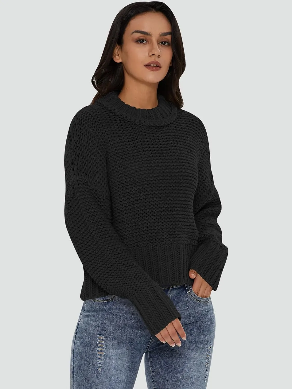 Crewneck Chunky Knit Sweater