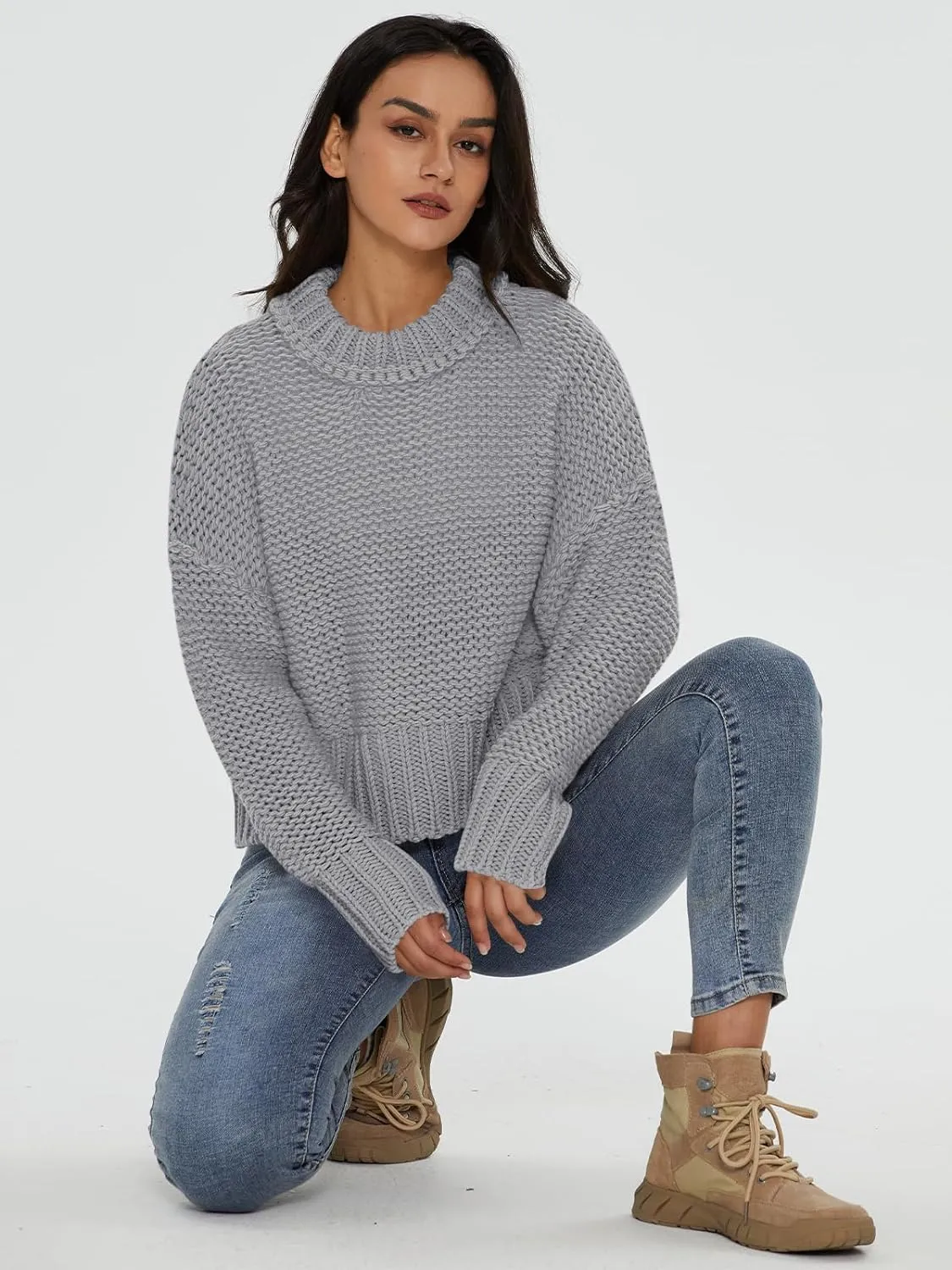 Crewneck Chunky Knit Sweater