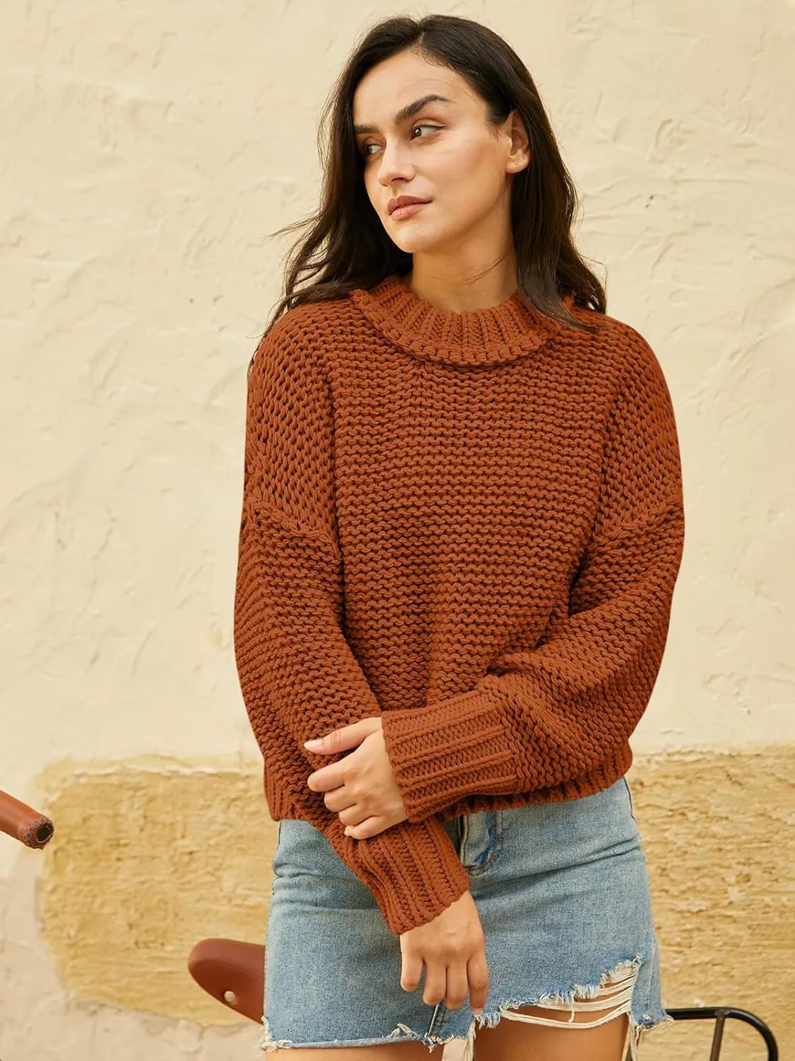 Crewneck Chunky Knit Sweater