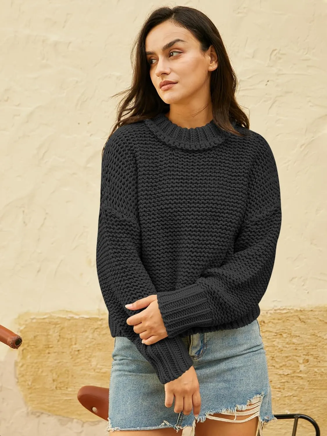 Crewneck Chunky Knit Sweater