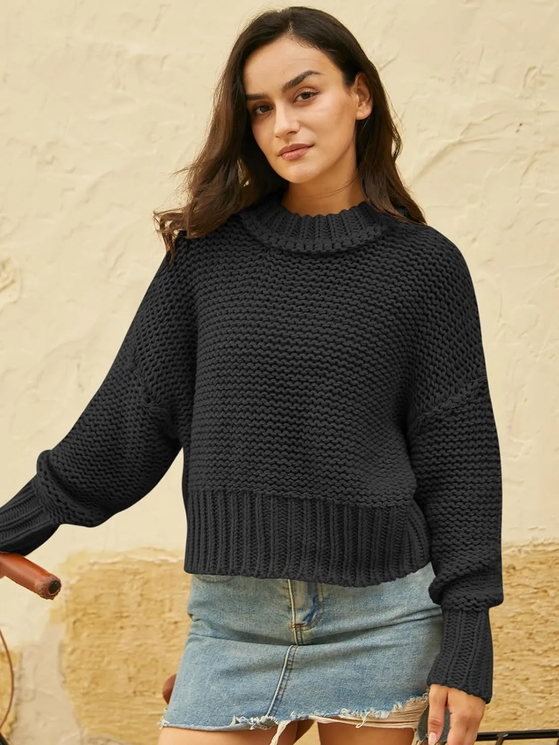 Crewneck Chunky Knit Sweater