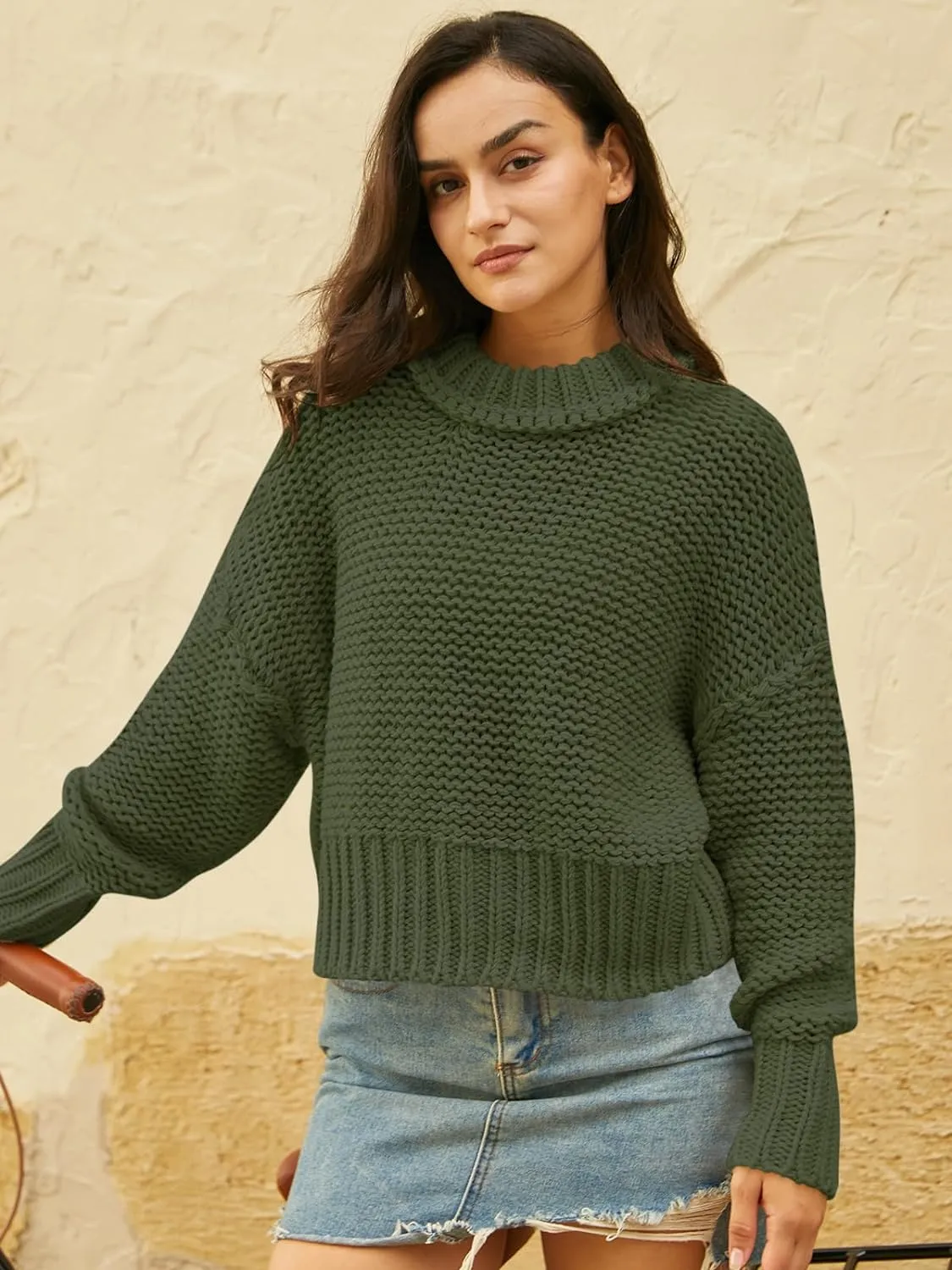 Crewneck Chunky Knit Sweater