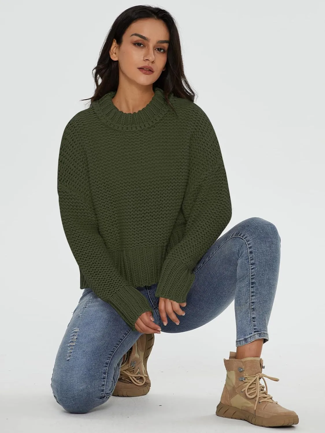 Crewneck Chunky Knit Sweater
