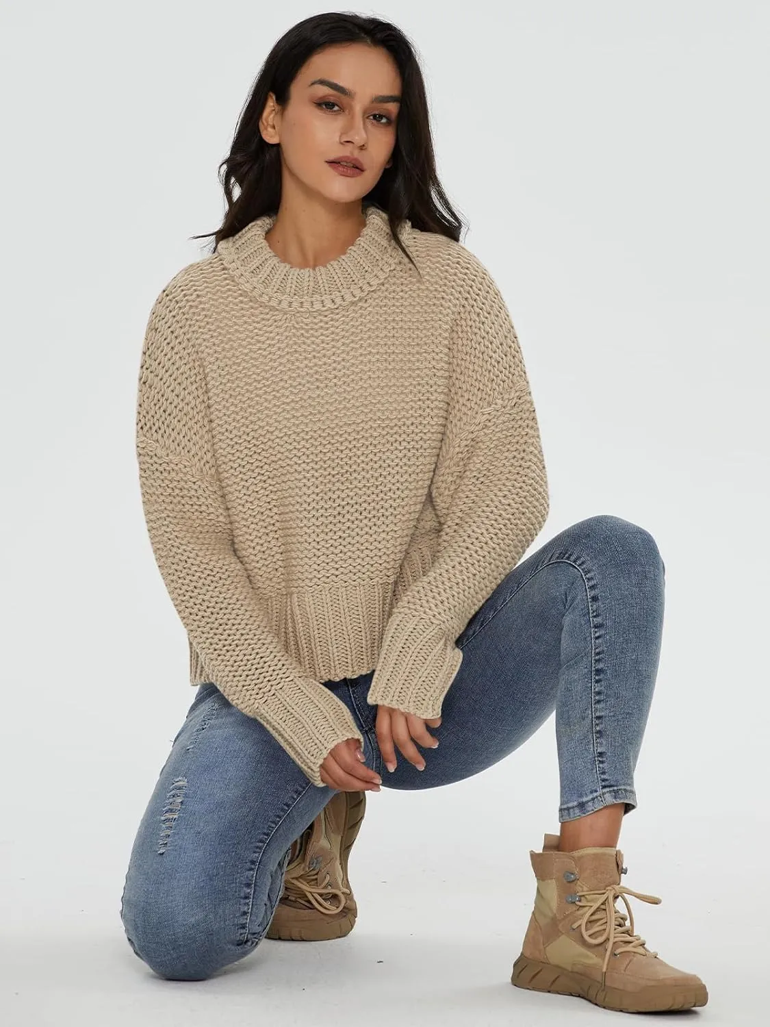 Crewneck Chunky Knit Sweater