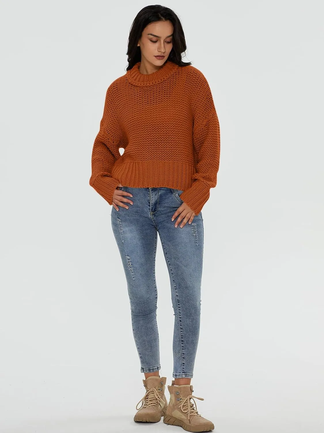Crewneck Chunky Knit Sweater