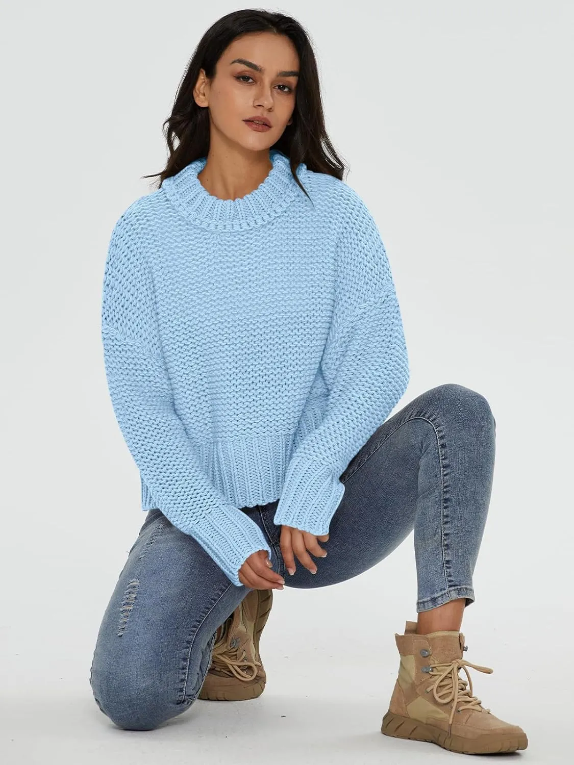 Crewneck Chunky Knit Sweater