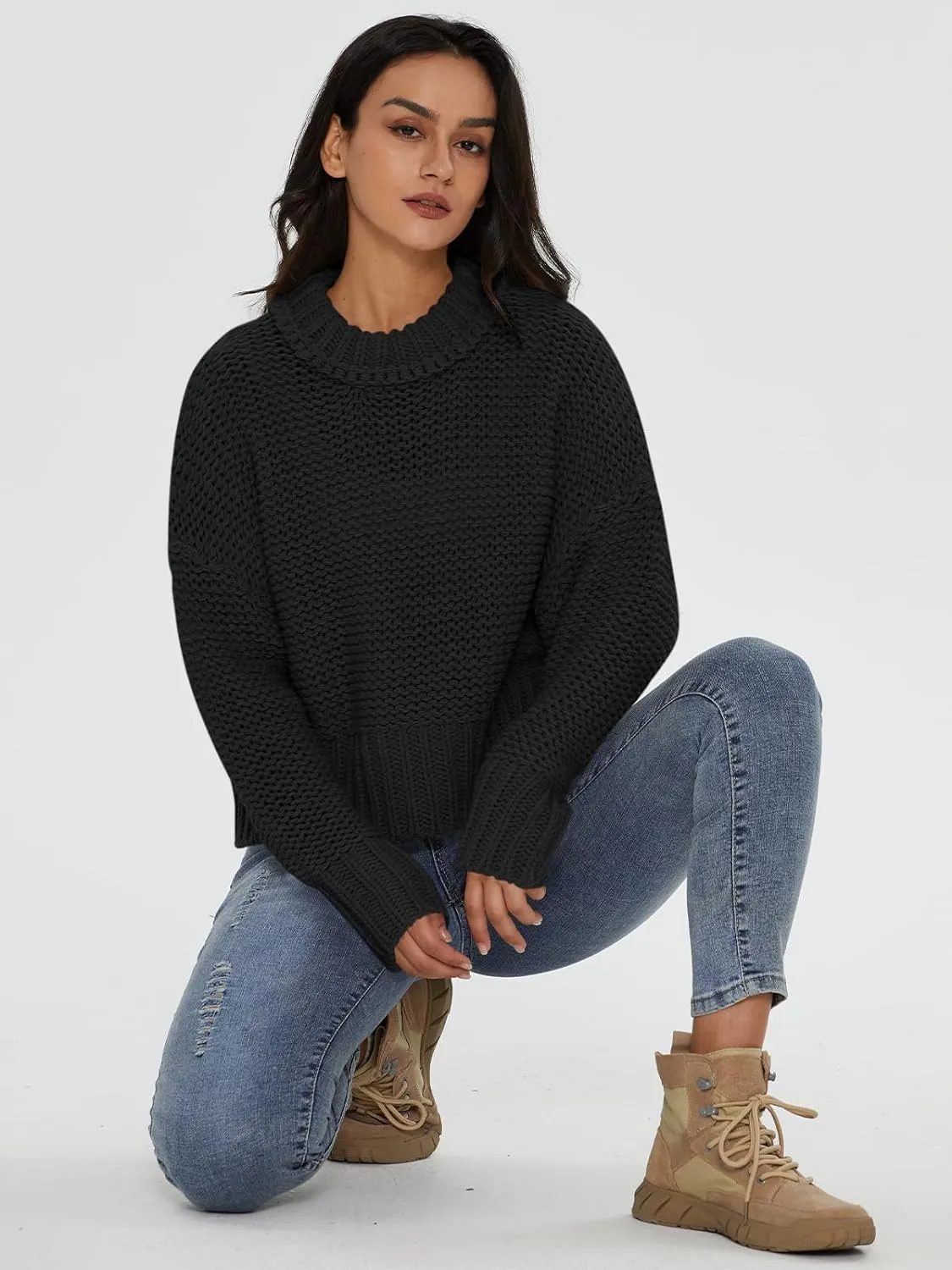 Crewneck Chunky Knit Sweater