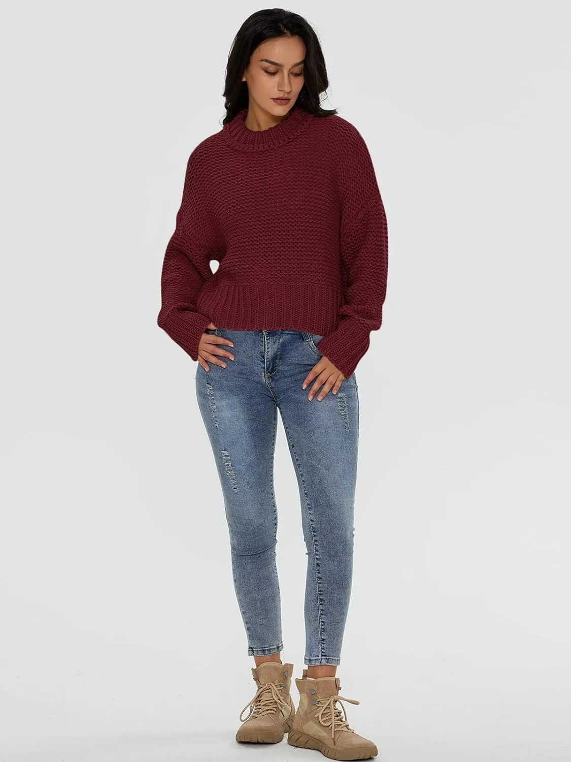 Crewneck Chunky Knit Sweater