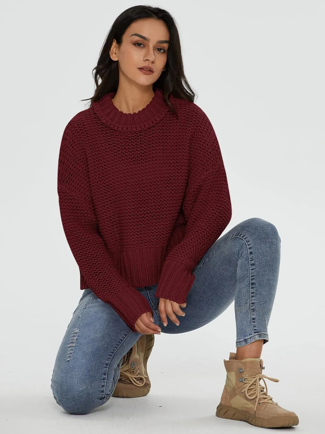 Crewneck Chunky Knit Sweater