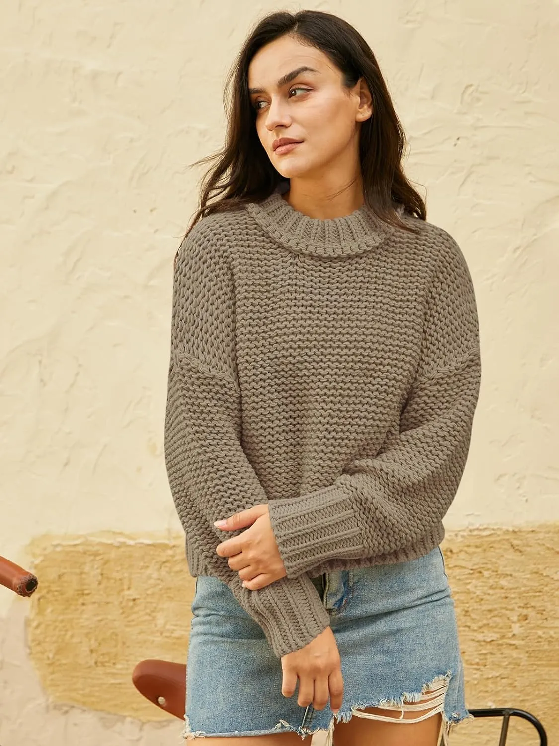 Crewneck Chunky Knit Sweater