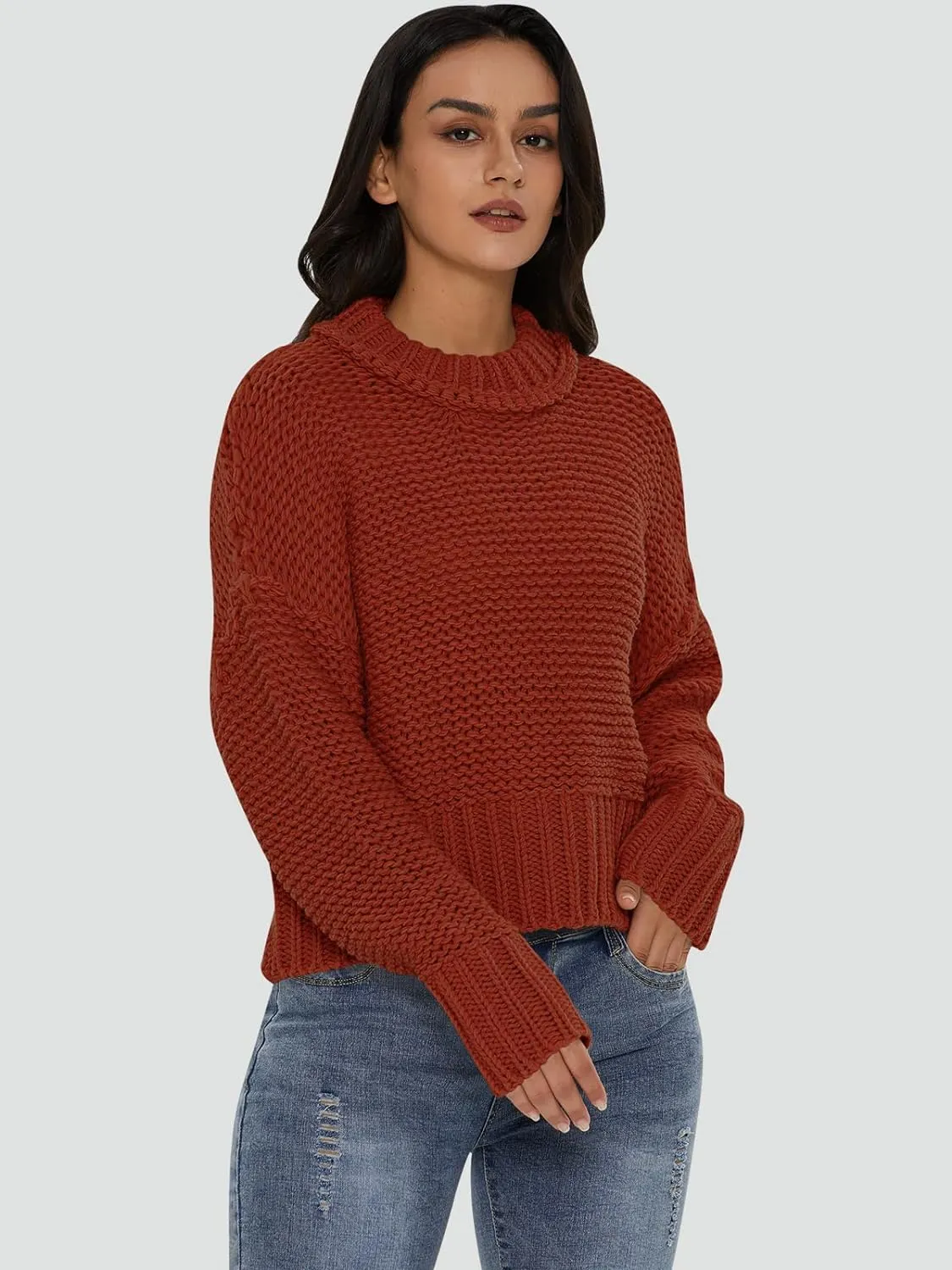 Crewneck Chunky Knit Sweater