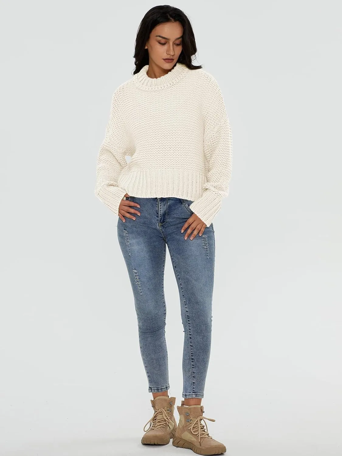 Crewneck Chunky Knit Sweater