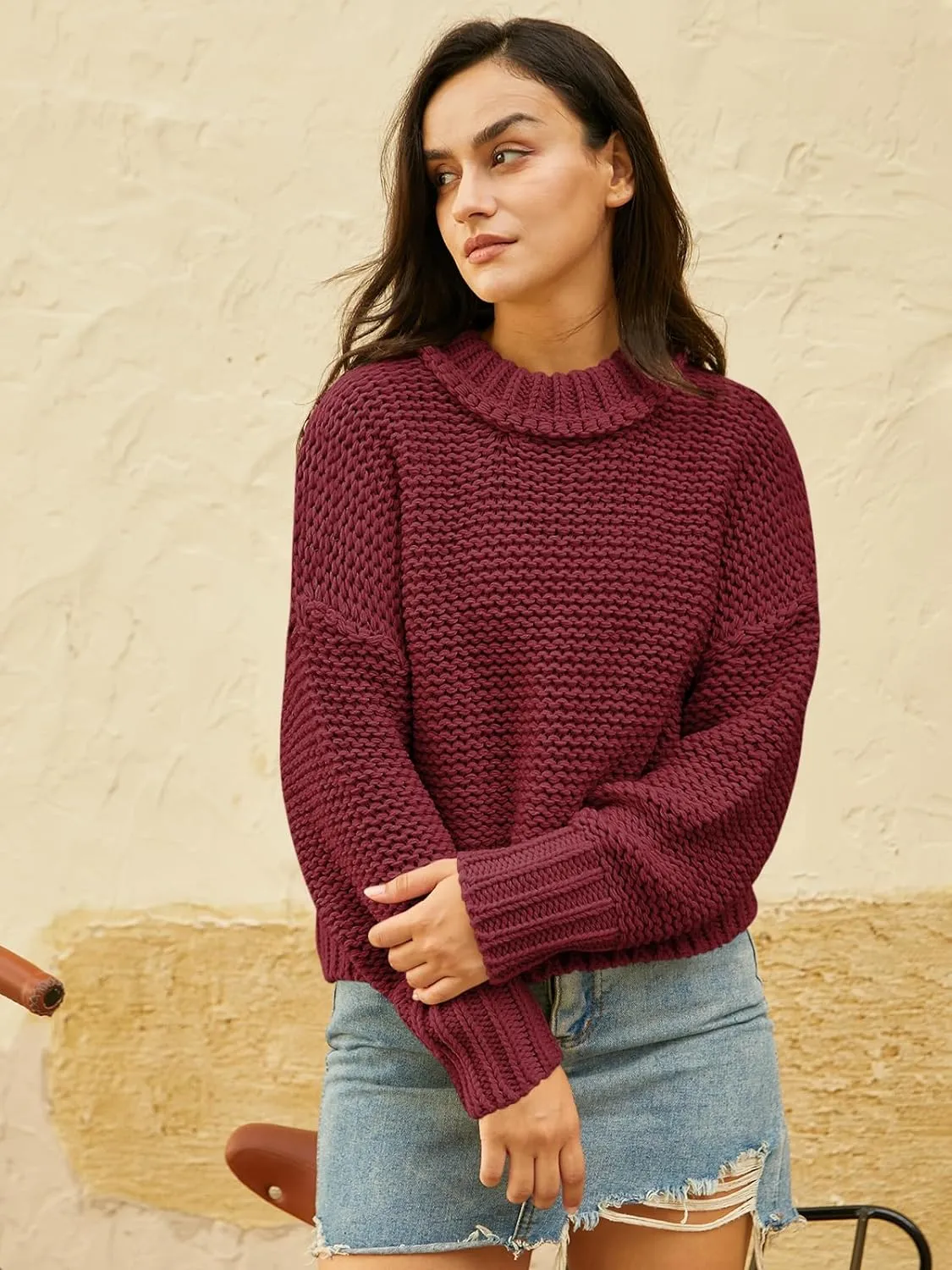 Crewneck Chunky Knit Sweater