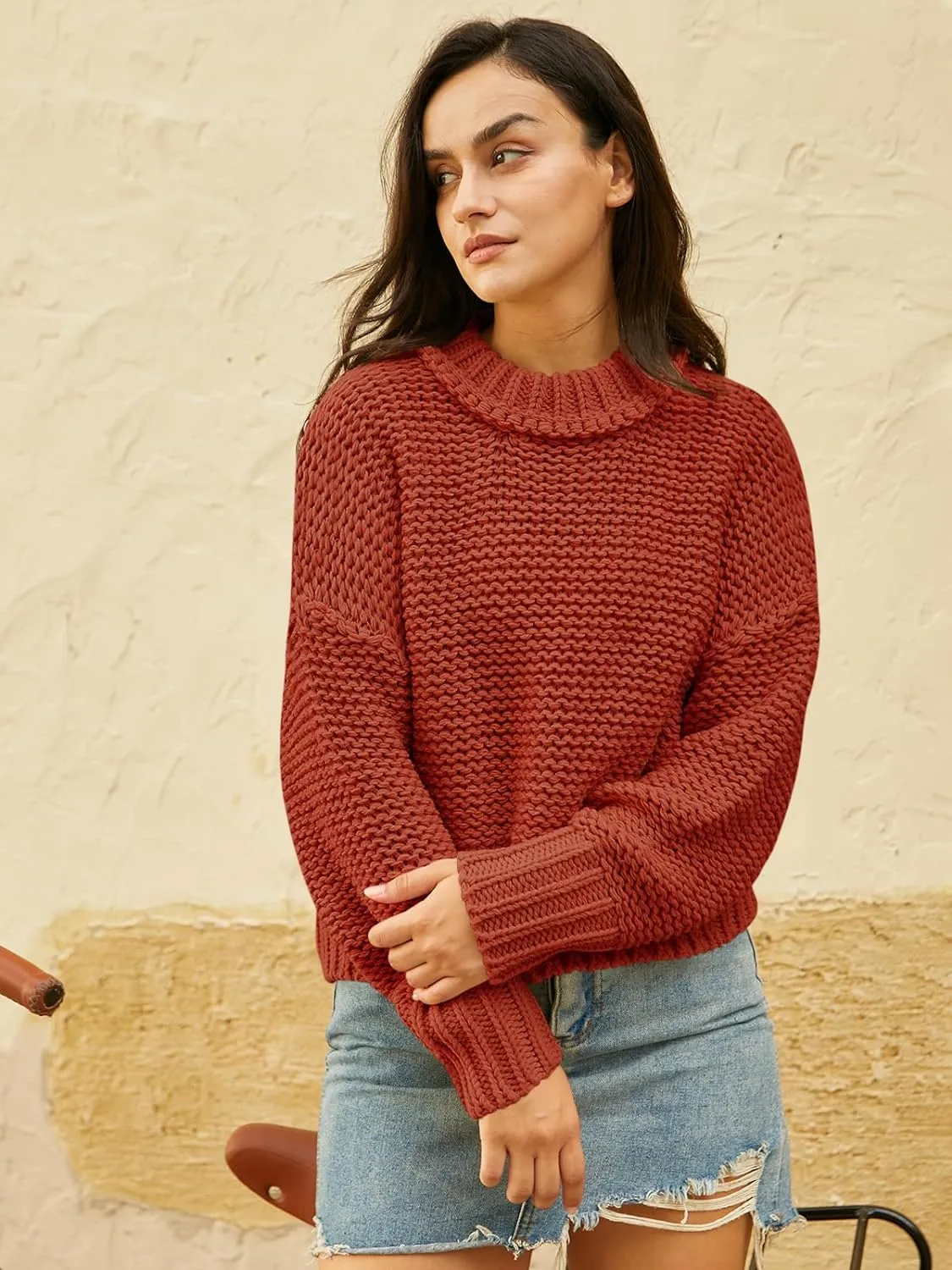 Crewneck Chunky Knit Sweater